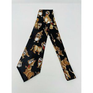 A. Rogers Men’s Neck Tie Black Cats Designer Silk